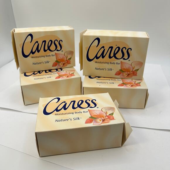 Caress Moisturizing Body Bar Nature's Silk 2001 Lot of 5 in Orig Boxes - Picture 1 of 2